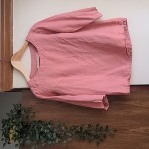 100% Linen 3/4 length shirt